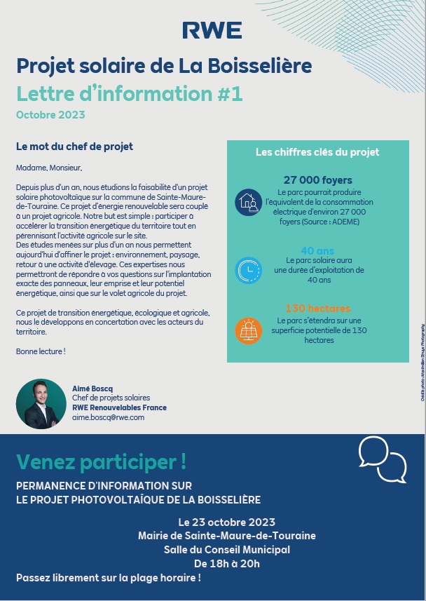Lettre d'information n°1